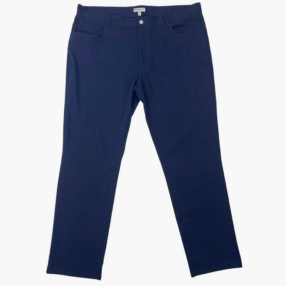 Peter Millar Performance Five Pocket Pant EB66 40x30 Navy Blue Classic Fit